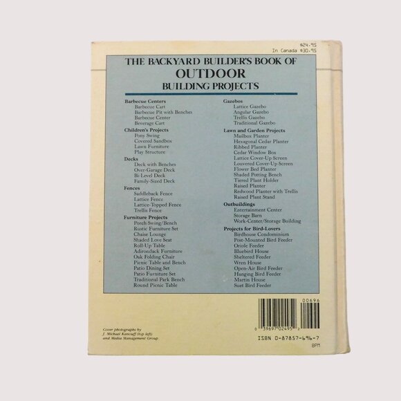 The Backyard Builders Book of Outdoor Building Projects Vintage 1987 Hardcover - Picture 2 of 12